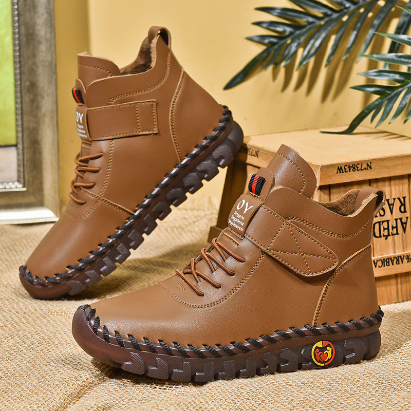 Mocassins orthopédiques pour femme - Mocassins orthopédiques à enfiler en cuir - Soutien de la voûte plantaire - Coupe large - Léger - Talon épais - Bout rond - Décontracté - Cheville - Chaudes et Mocassins orthopédiques pour femme - Mocassins orthopédiques à enfiler en cuir - Soutien de la voûte plantaire - Coupe large - Léger - Talon épais - Bout rond - Décontracté - Cheville - Chaudes et