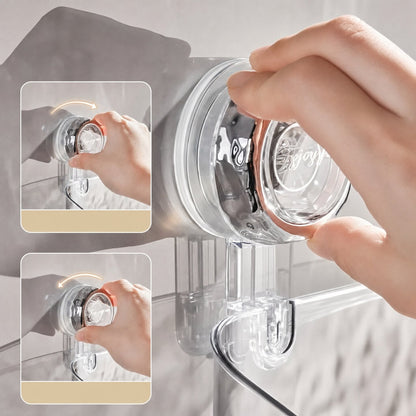 On tourne le bouton de la ventouse pour la verrouiller ou la libérer