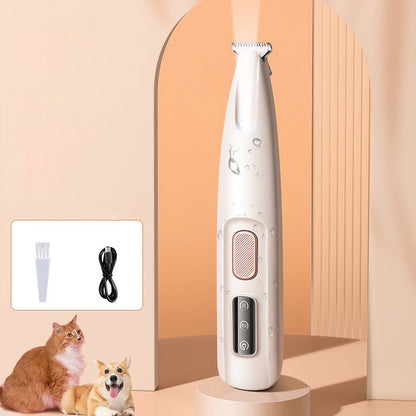 Contenu du colis : tondeuse, câble de charge et brossette de nettoyage